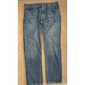 Levis 559 Jeans Mens 36x34 Straight Leg Relaxed Fit Whiskered Denim Workwear